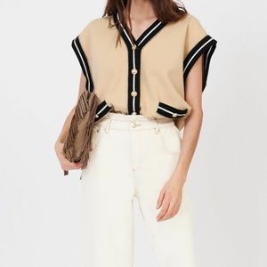 Maje oversized sleeveless cardigan